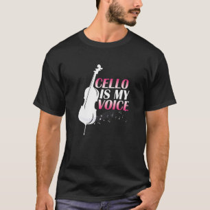 Camiseta Cello Voice Cellist Música Instrumental Orquesta M