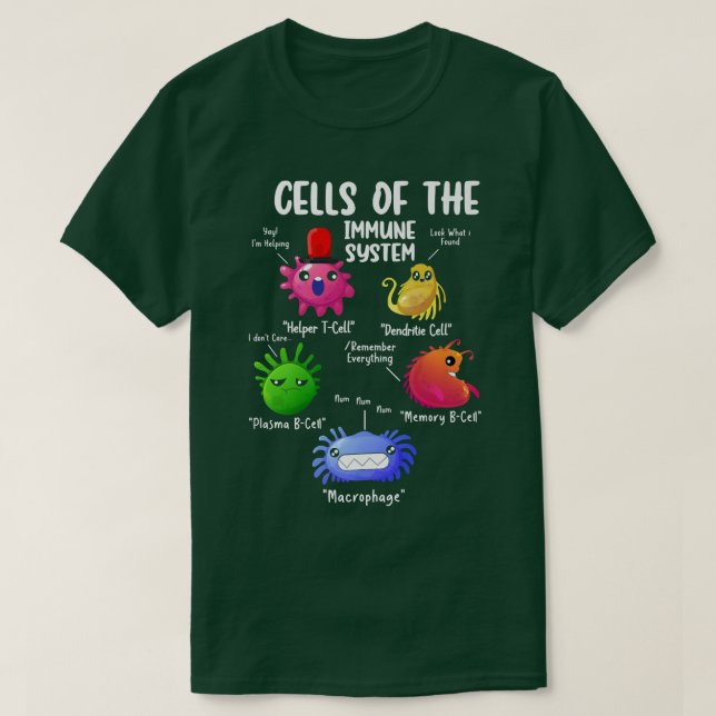 Camiseta Cells Of The Immune Systems Biology Cells Science  (Diseño del anverso)