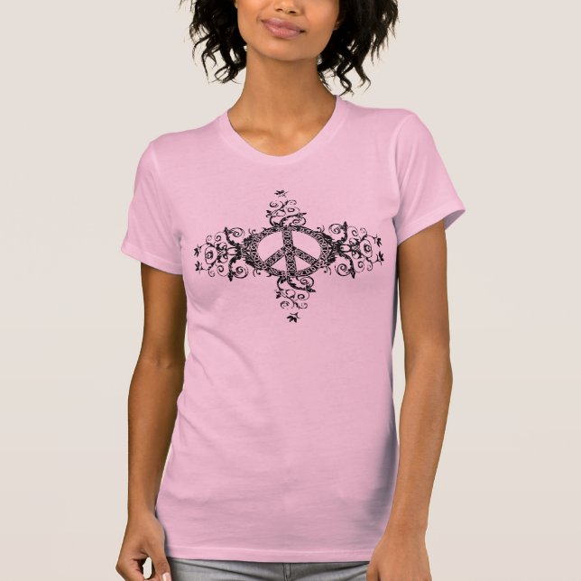 Camiseta celtic de la paz de la flor (Anverso)