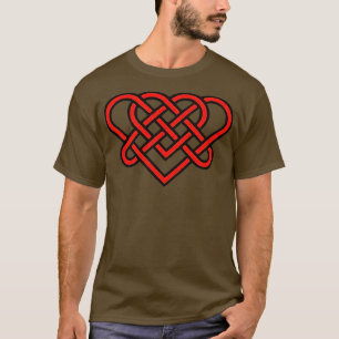 Camiseta Celtic Eternal Love Knot Romantic Heart Red Design