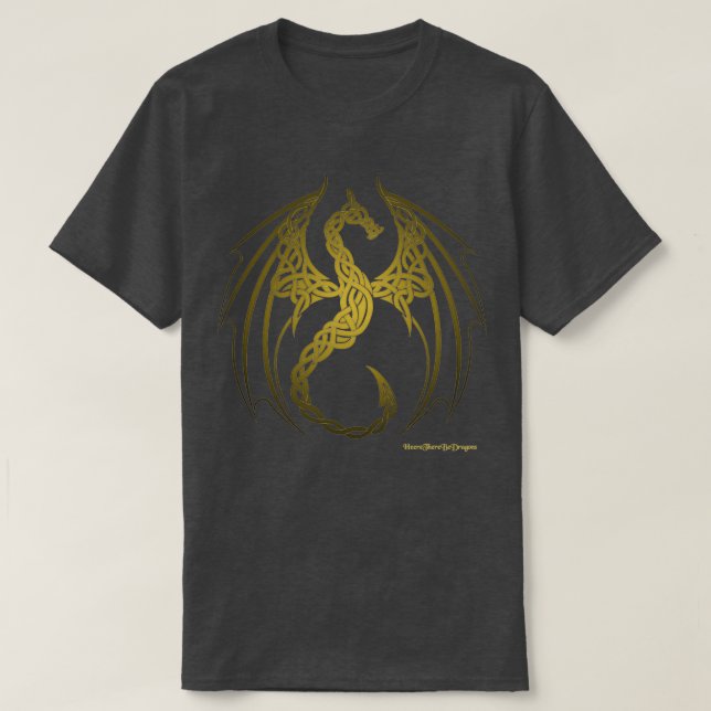 Camiseta Celtic knot Dragon Gold (Diseño del anverso)