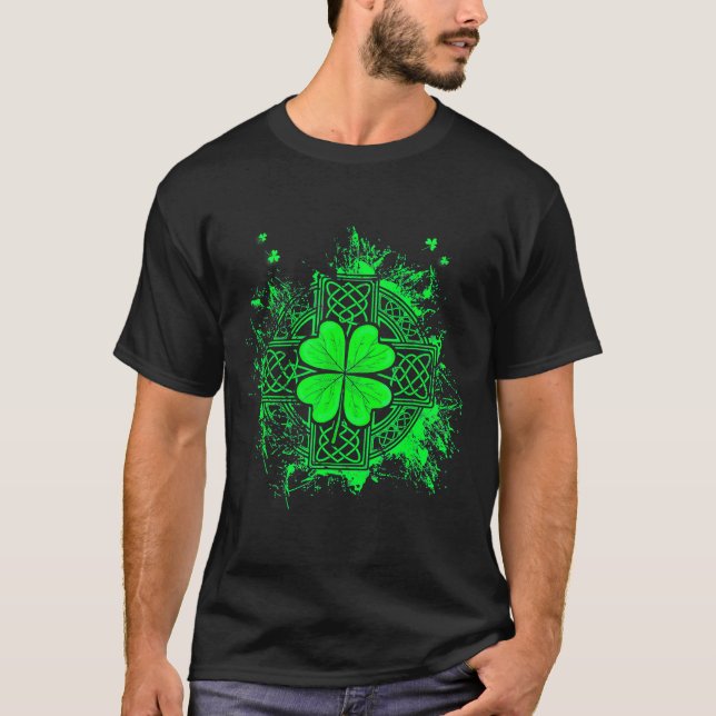 Camiseta Celtic Knot Irish Shamrock Three Leaf Clover St Pa (Anverso)