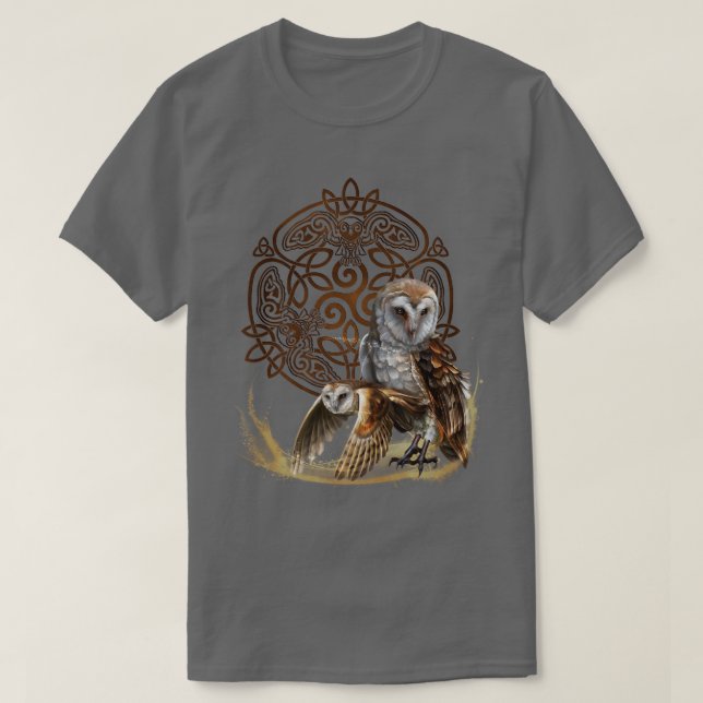 Camiseta Celtic Knot Owl (Diseño del anverso)