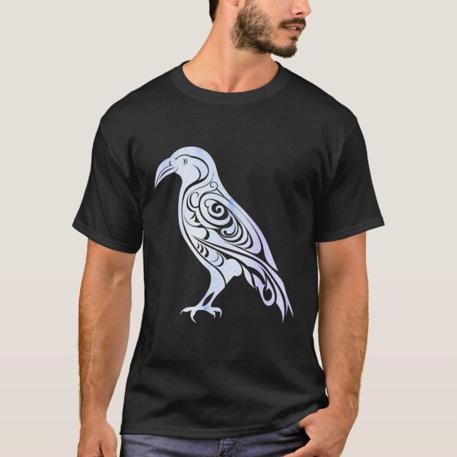 Camiseta Celtic Nórdico Winter Raven Crow (Anverso)