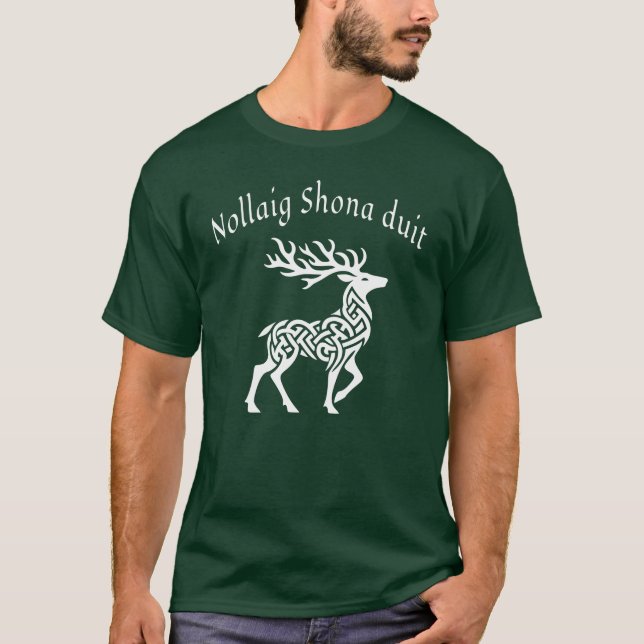 Camiseta Célticos 🦌 irlandeses Navidades felices 🎄 (Anverso)