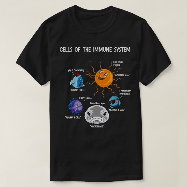 Camiseta Células De La Biología Del Ventilador Del Sistema  (Diseño del anverso)