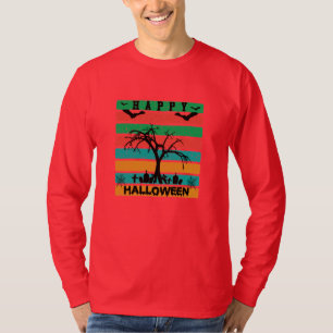 Camiseta Cementerio de bandas multicolor con murciélagos y 