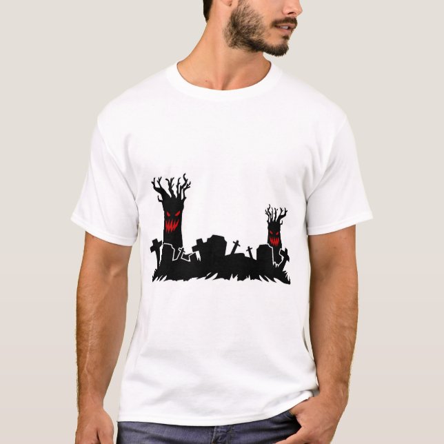Camiseta Cementerio de Halloween (Anverso)
