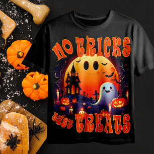 Camiseta Cementerio de Halloween con un lindo y feliz Fanta