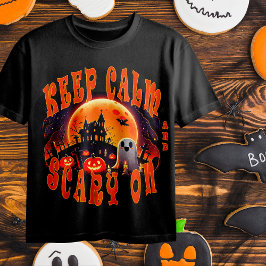 Camiseta Cementerio de Halloween lindo Ghost y Jack-O-Lante