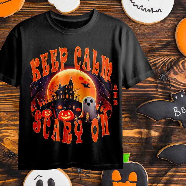 Camiseta Cementerio de Halloween lindo Ghost y Jack-O-Lante (Subido por el creador)