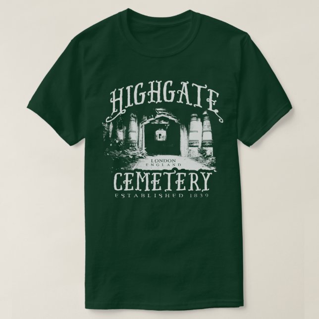 Camiseta Cementerio de Highgate (Diseño del anverso)