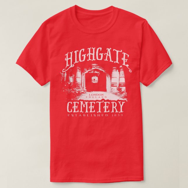 Camiseta Cementerio de Highgate (Diseño del anverso)