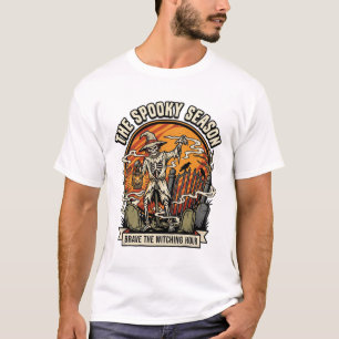 Camiseta Cementerio de la Hora Bruja de Halloween