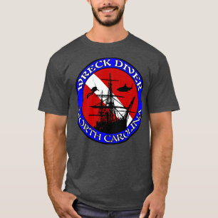 Camiseta Cementerio de Wreck Diver North olina del Atlc Scu