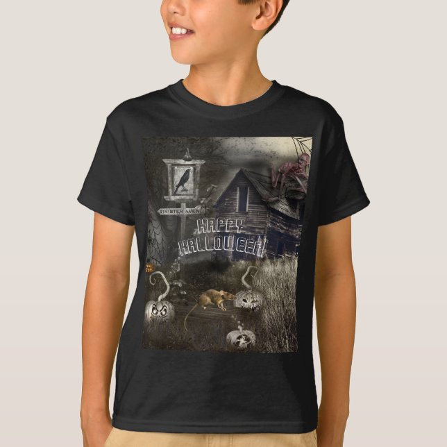 Camiseta Cementerio de zombis + Ratas Ave Sinister Hallowee (Anverso)