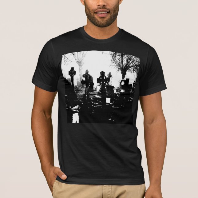 Camiseta Cementerio gótico espeluznante (Anverso)