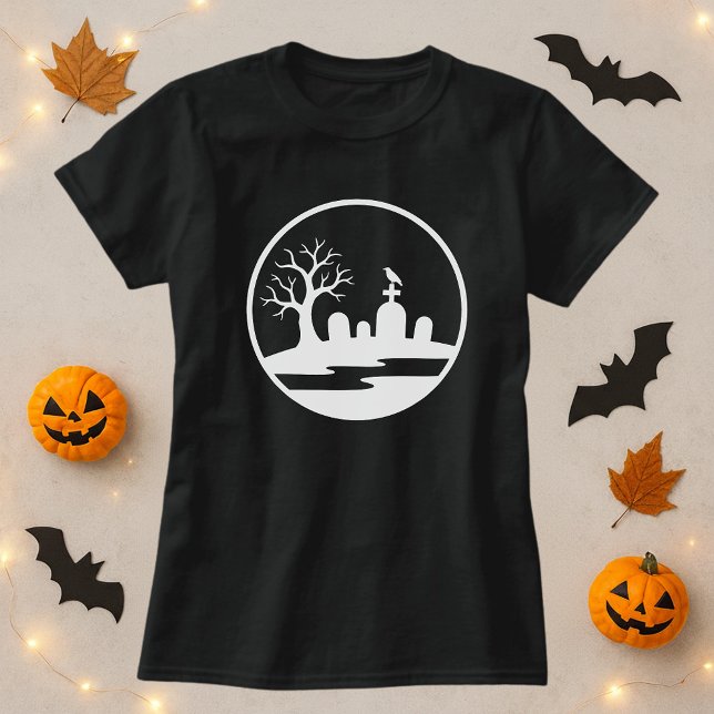 Camiseta Cementerio hauntado de Halloween (Subido por el creador)