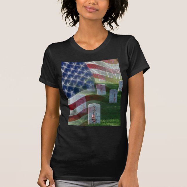Camiseta Cementerio nacional de Arlington, bandera (Anverso)