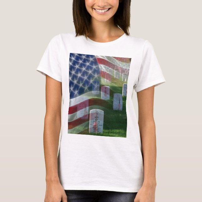Camiseta Cementerio nacional de Arlington, bandera (Anverso)