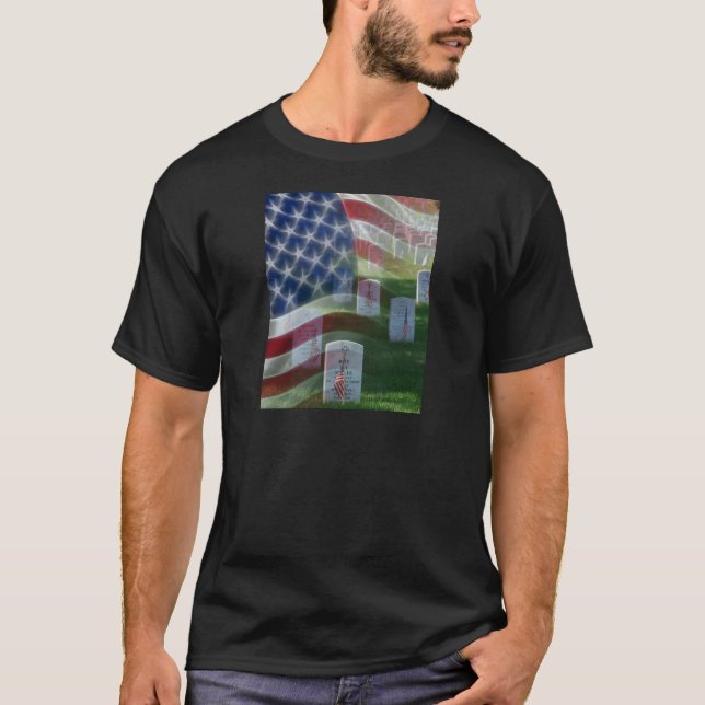 Camiseta Cementerio nacional de Arlington, bandera (Anverso)