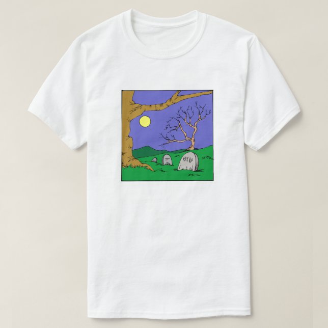 Camiseta Cementerio nocturno (Diseño del anverso)