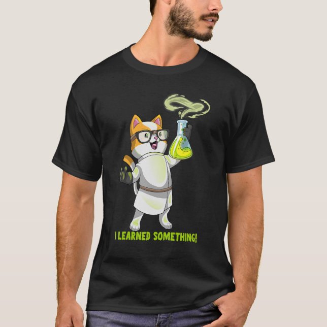 Camiseta Cemioquímica de gatos de ciencia Cation Pawsitive  (Anverso)