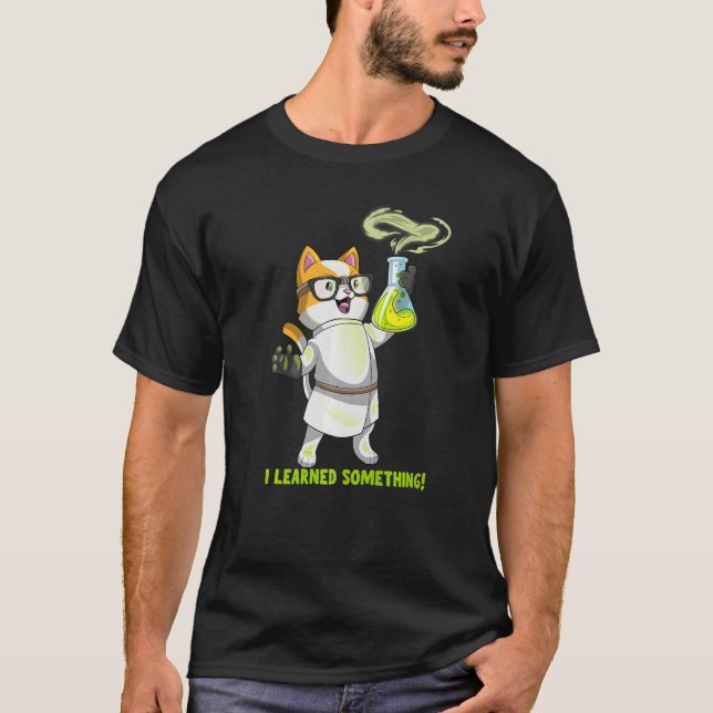 Camiseta Cemioquímica de gatos de ciencia Cation Pawsitive  (Anverso)