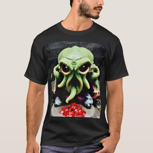 Camiseta Cena con Cthulhu (Anverso)