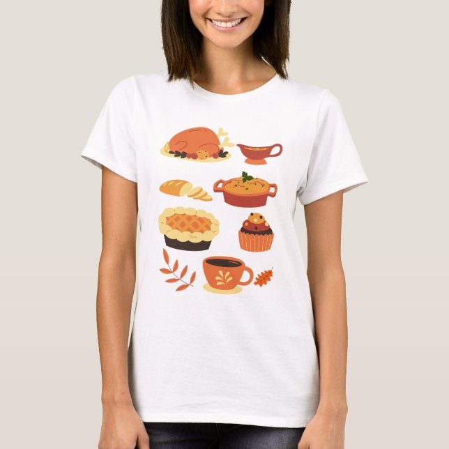 Camiseta cena de acción de gracias (Anverso)