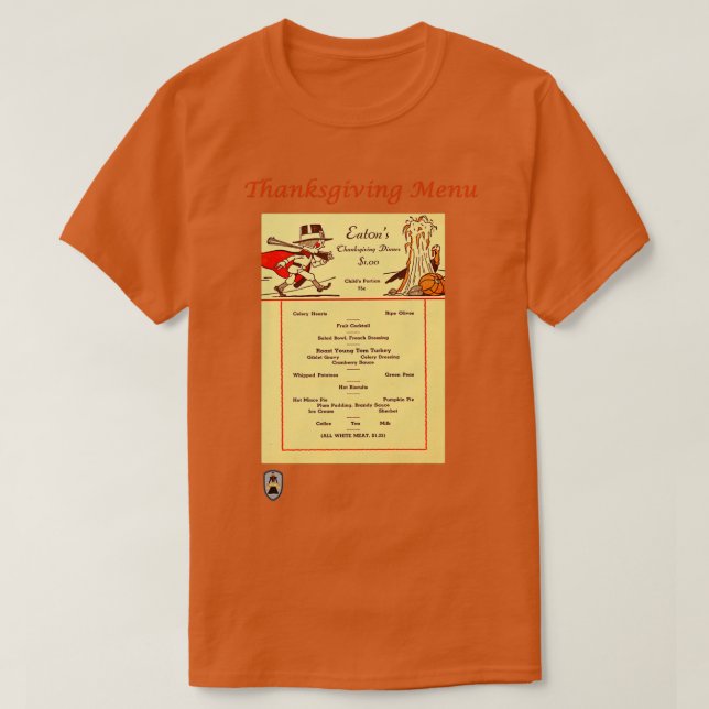 Camiseta Cena de Acción de Gracias de Eatons (Diseño del anverso)
