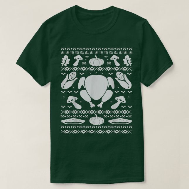 Camiseta Cena de Acción de Gracias Navidades feos estilo su (Diseño del anverso)
