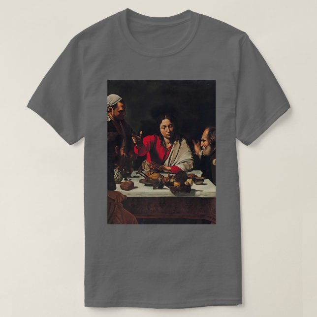 Camiseta Cena de Caravaggio en Emmaus (Diseño del anverso)