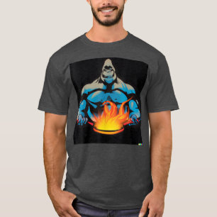 Camiseta Cena de cocina estética de ciberpunk gorila (11)