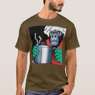 Camiseta Cena de cocina estética de gorila de ciberpunk (6)