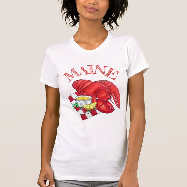 Camiseta Cena de mariscos de bogavante del ME Maine Red Gin (Anverso)