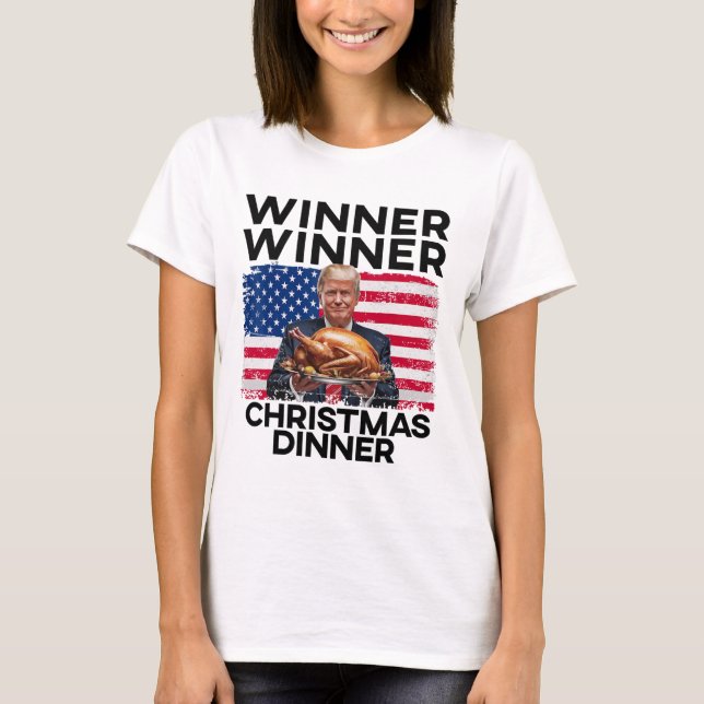 Camiseta Cena de Navidades ganadores de Trump con humor M (Anverso)