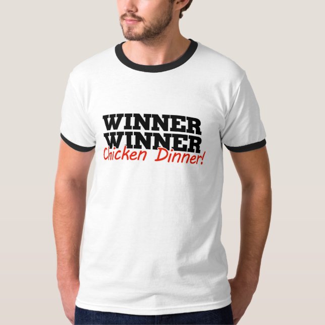 Camiseta Cena de pollo ganadora (Anverso)