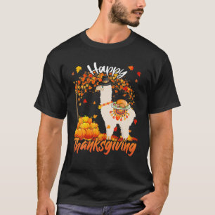 Camiseta Cena de Turquía Llama Día de Acción de Gracias en 