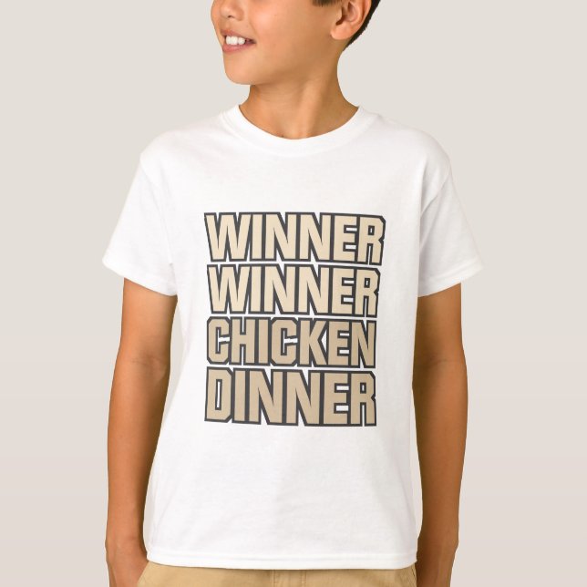 Camiseta Cena del pollo del ganador del ganador (Anverso)