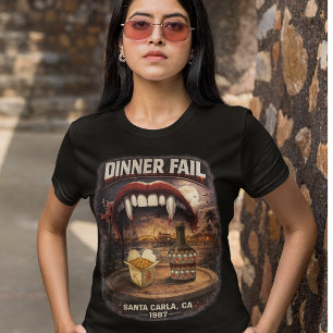 Camiseta Cena Fracaso Mujer Bella+Canvas Ajustada Oscura