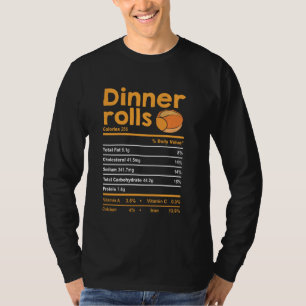Camiseta Cena Rolls Nutrición Hecho Comida Acción de Gracia
