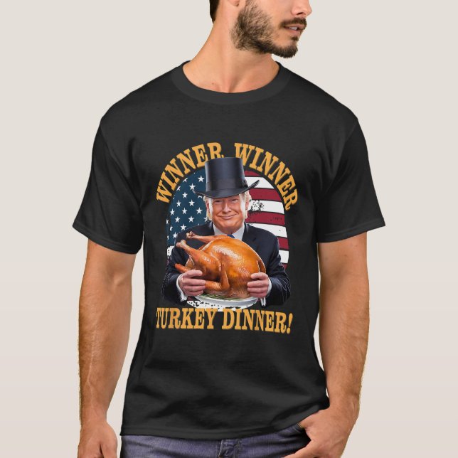 Camiseta Cena turca del ganador de Trump con humor (Anverso)