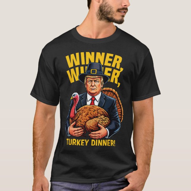 Camiseta Cena turca del ganador de Trump con humor (Anverso)