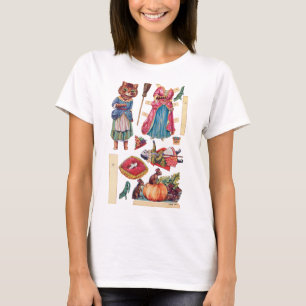 Camiseta Cenicienta, muñeca de papel, Louis Wain