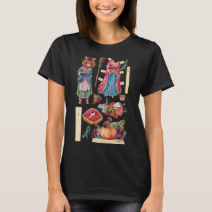 Camiseta Cenicienta, muñeca de papel, Louis Wain