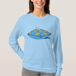 Camiseta Cenicienta Slipper sobre el Verde azulado Naranja 