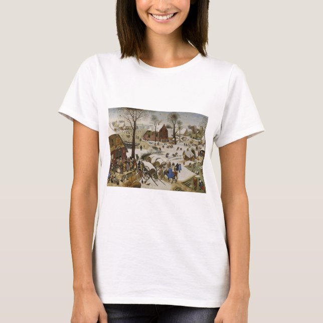 Camiseta Censo en Belén (por Pieter Bruegel) (Anverso)