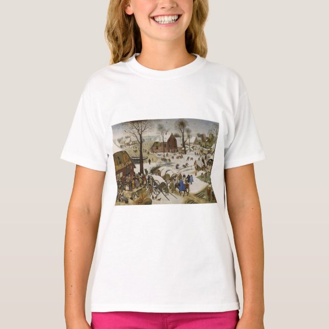 Camiseta Censo en Belén (por Pieter Bruegel) (Anverso)