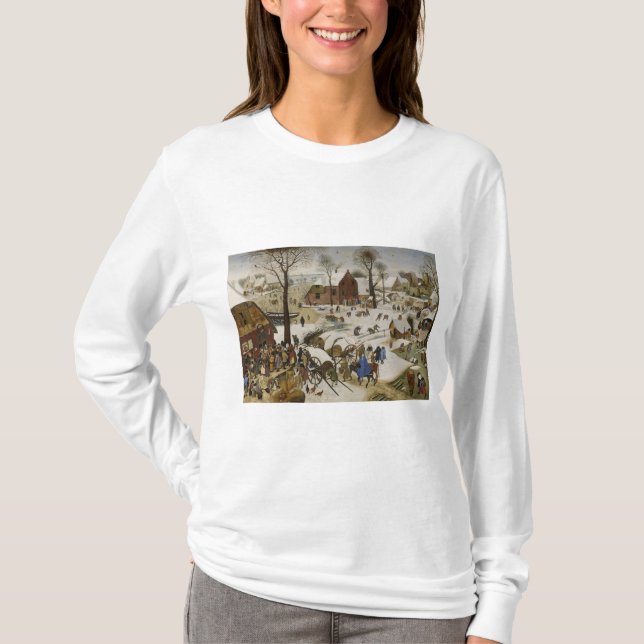 Camiseta Censo en Belén (por Pieter Bruegel) (Anverso)